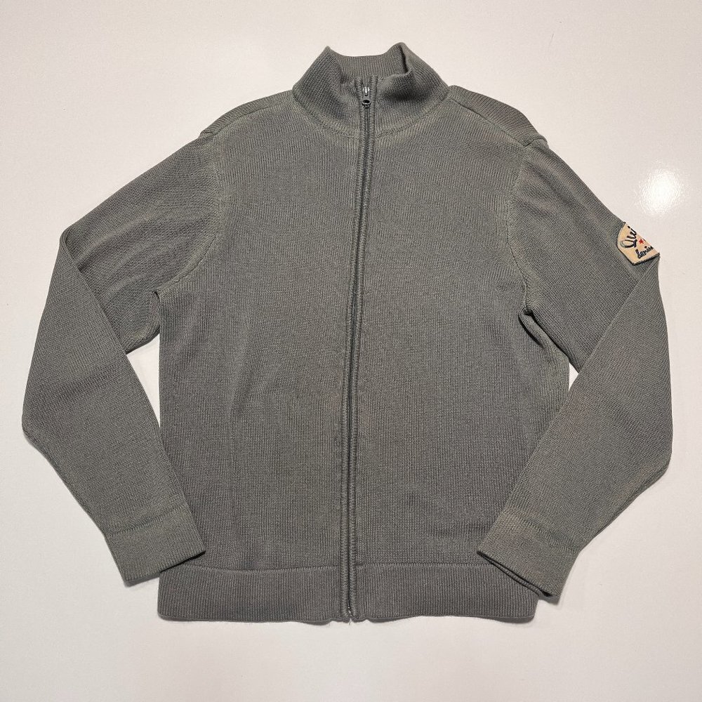 Quiksilver Sweater Full Zip Jacket‎ Size Small Gray Mock Neck